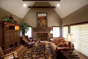 living room with fireplace