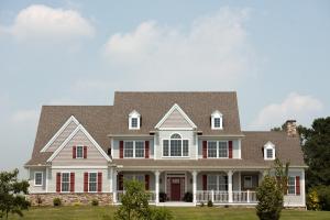 custom home with large porch