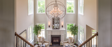 view of living room from the second floor