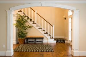 view of the foyer and stairs to second floor