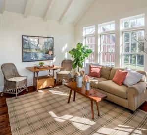living room decorated with neutrals