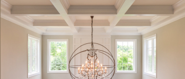 artisan chandelier in quarryville custom home
