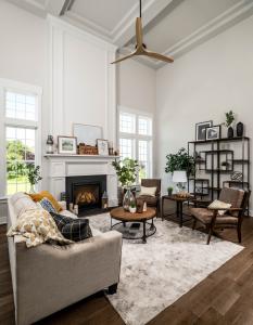 great room with fireplace